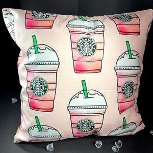 Starbucks Strawberry Frappuccino Home Decorative Throw Pillowcase